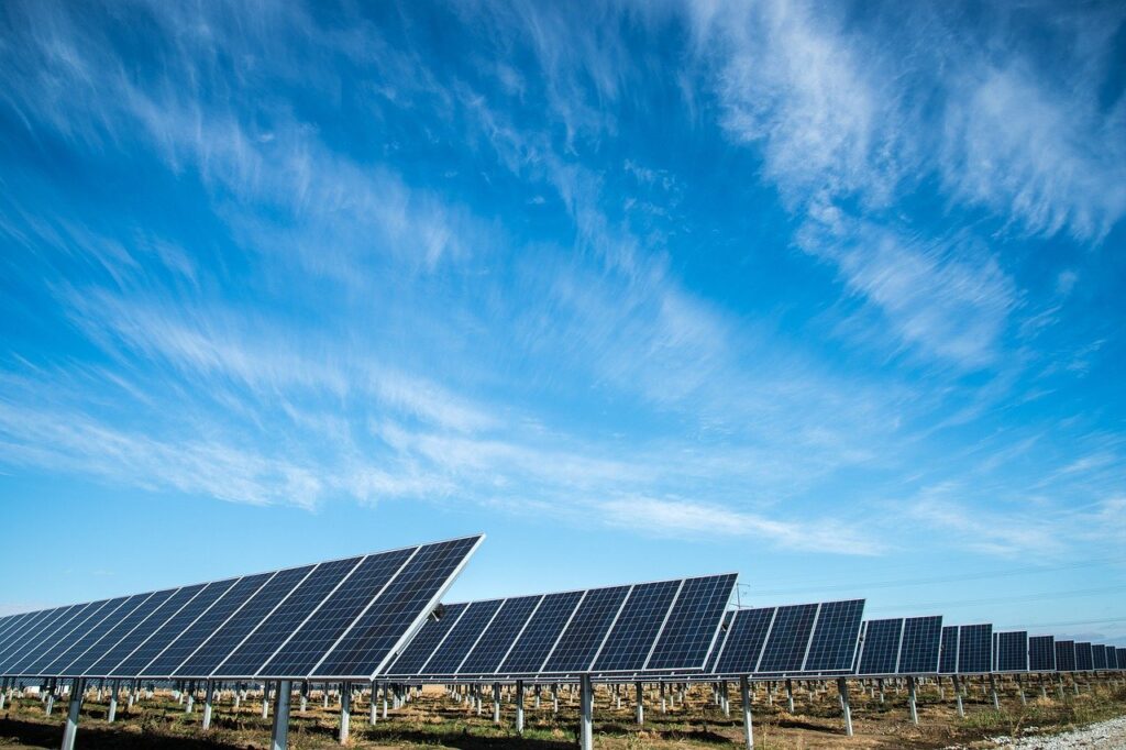 solar panels, outdoor, nature